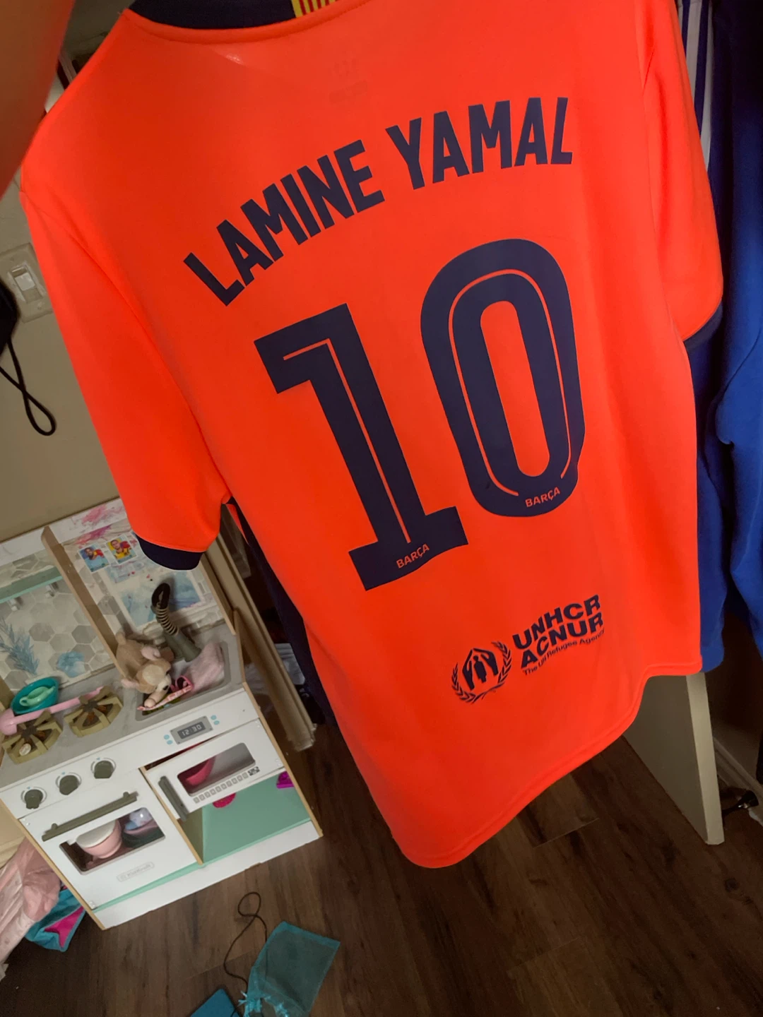 Orange FC Barcelona Lamine Yamal 10 Jersey - photo 2