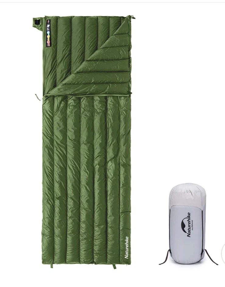 New Naturehike Green Lightweight 1.3lbs Down Hiking Sleeping Bag