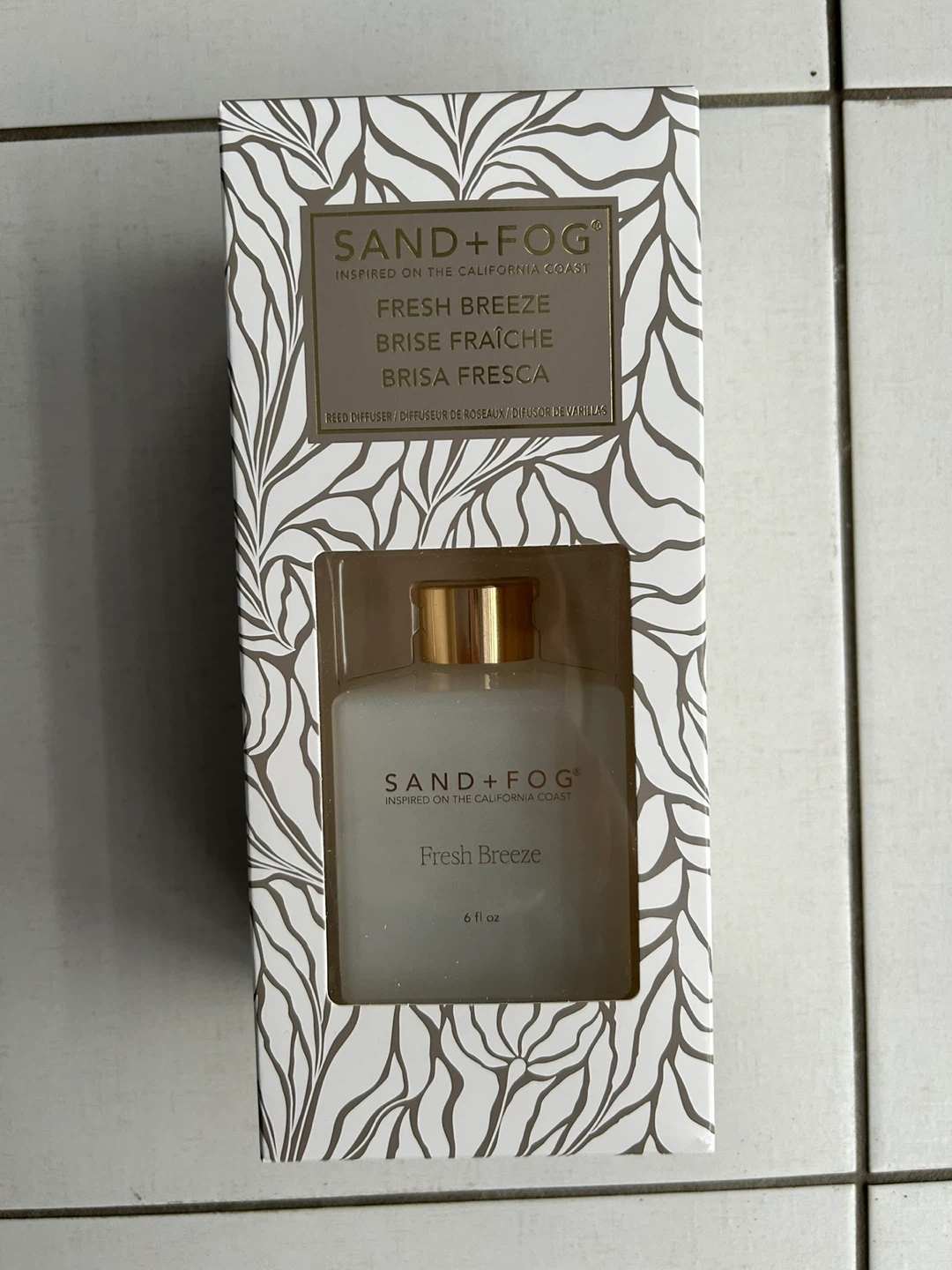 New Sand + Fog Fresh Breeze Reed Diffuser Scent lasts 6 months