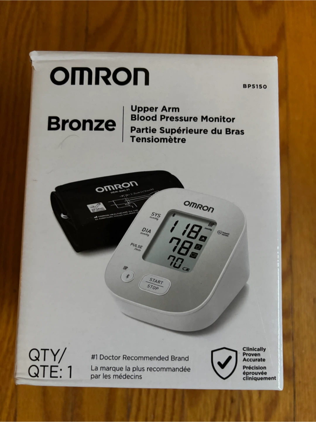 Omron Bronze Upper Arm Blood Pressure Monitor BP5150 New - photo 5