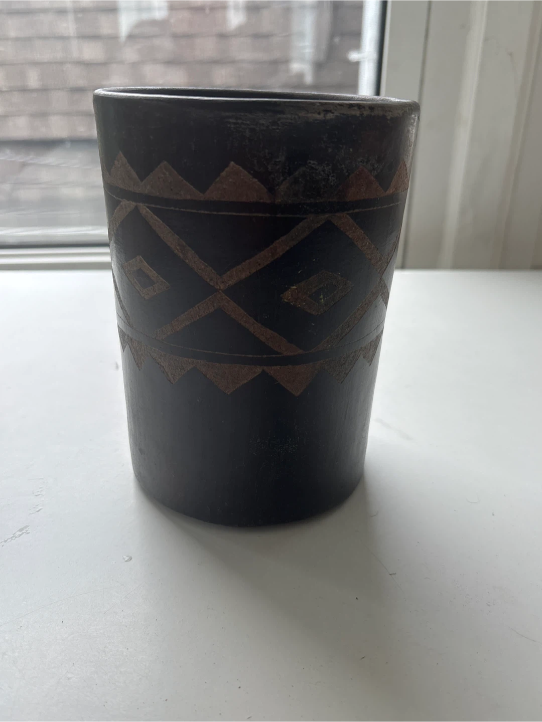 Black Carved seramVase - photo 3