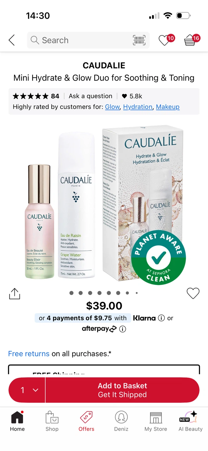 Caudalie Mini Hydrate & Glow Duo - photo 5