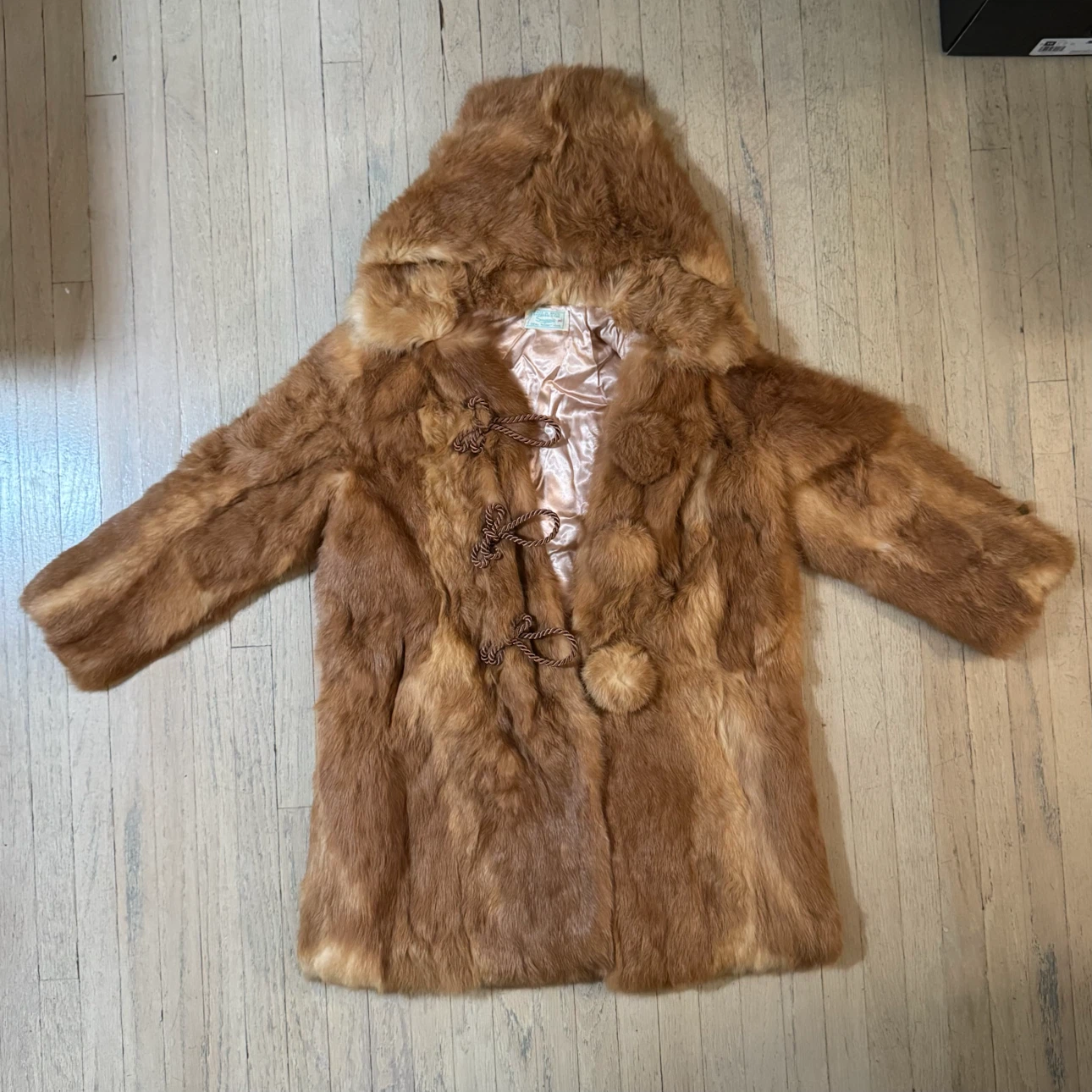 Girls (4-6 years) Simpson's Real Rabbit Hair Hooded Coat - photo 2