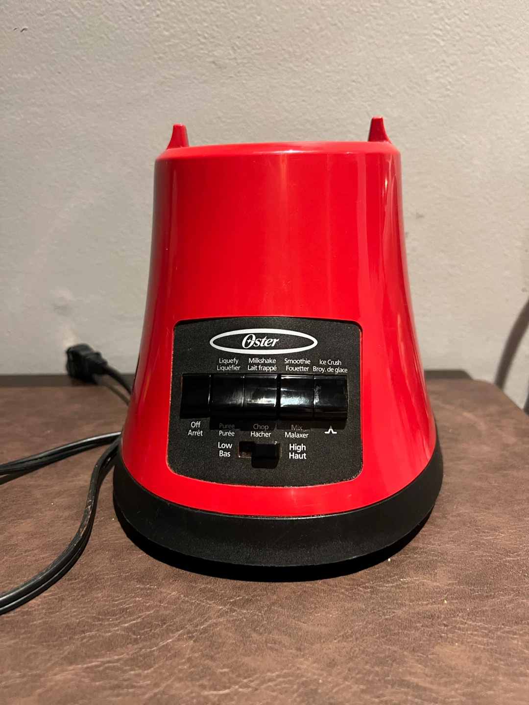 Red Oster blender base