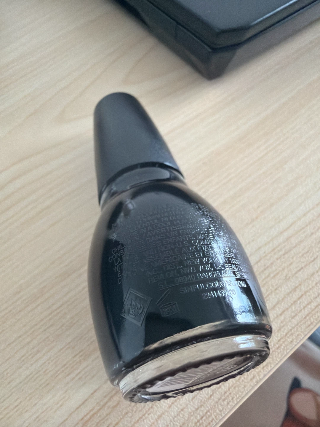 SinfulColors Black Nail Polish
