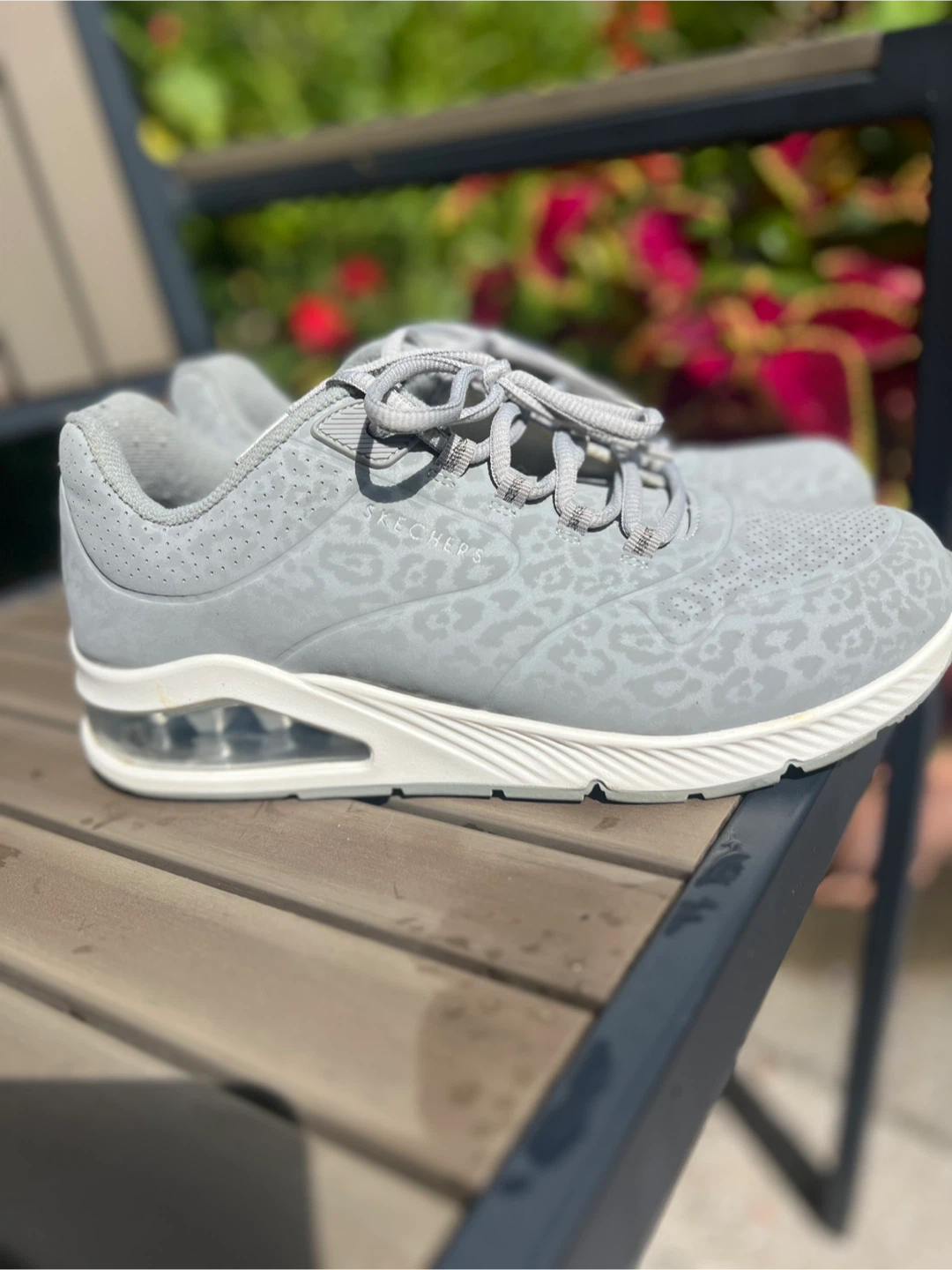 Skechers Women's Grey Leopard Print Sneakers - photo 2