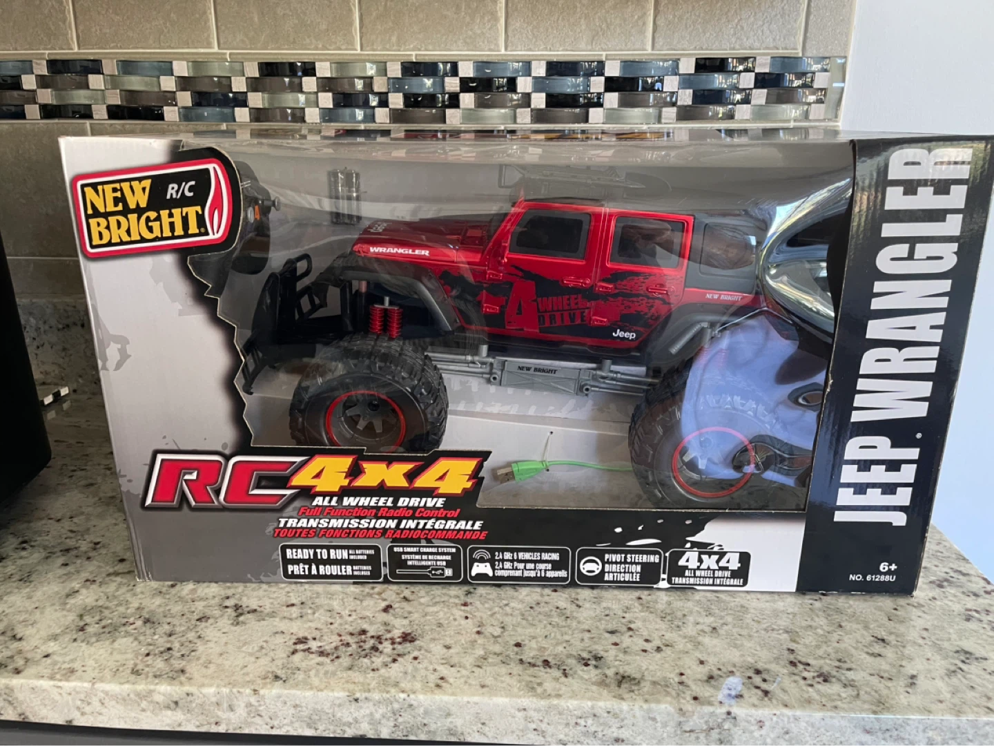 NEW- New Bright Jeep wrangler 4x4 R/C toy