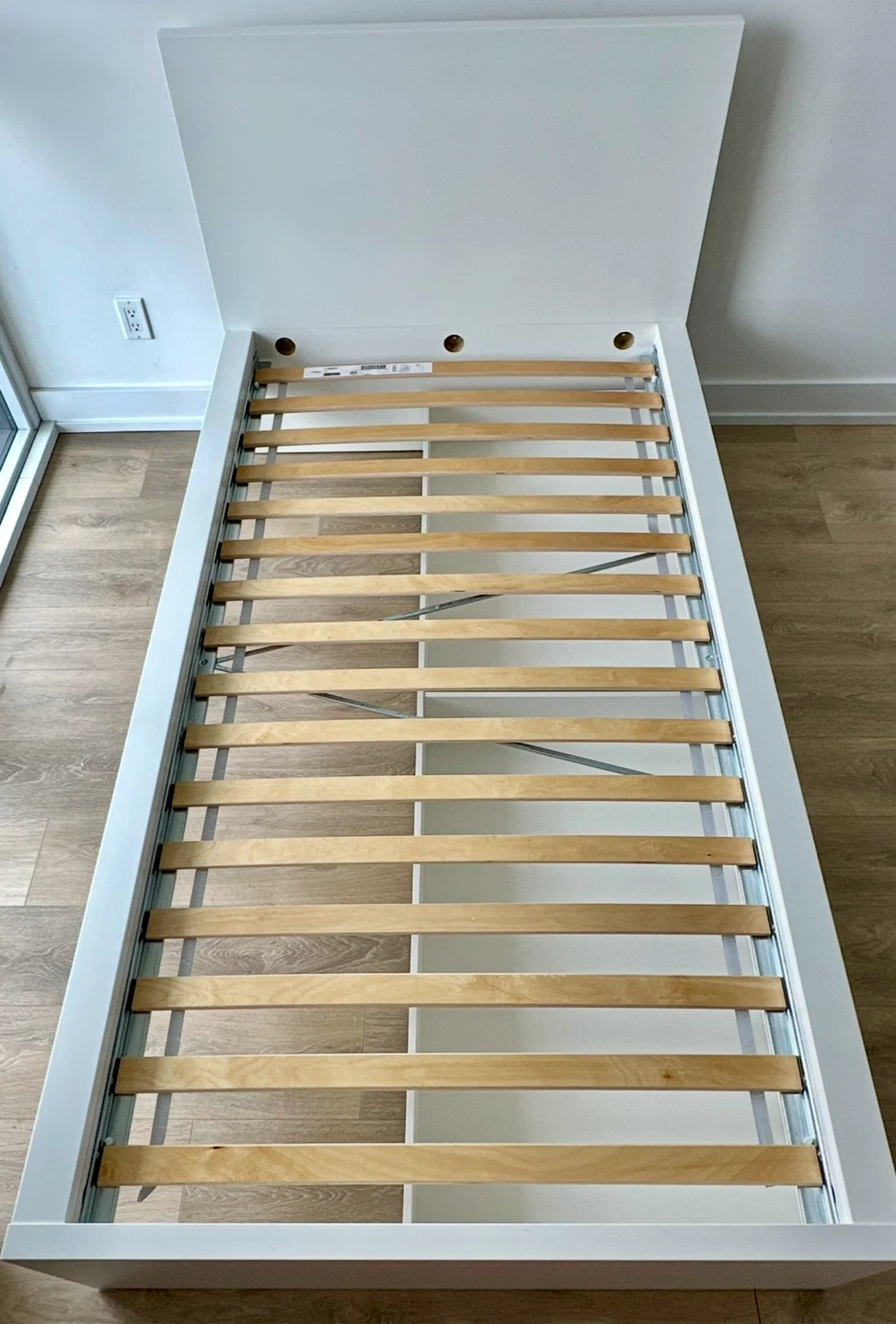 IKEA  Bed frame, high, white/Luröy, Twin + 2 storage - photo 3