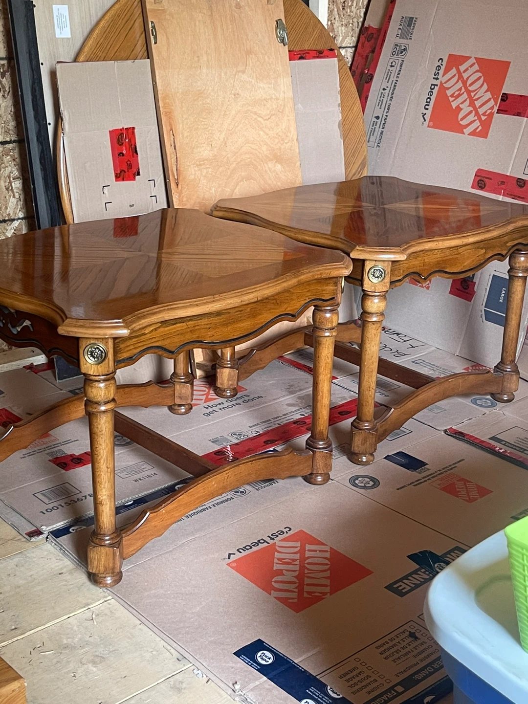 Coffee end  tables with glass top