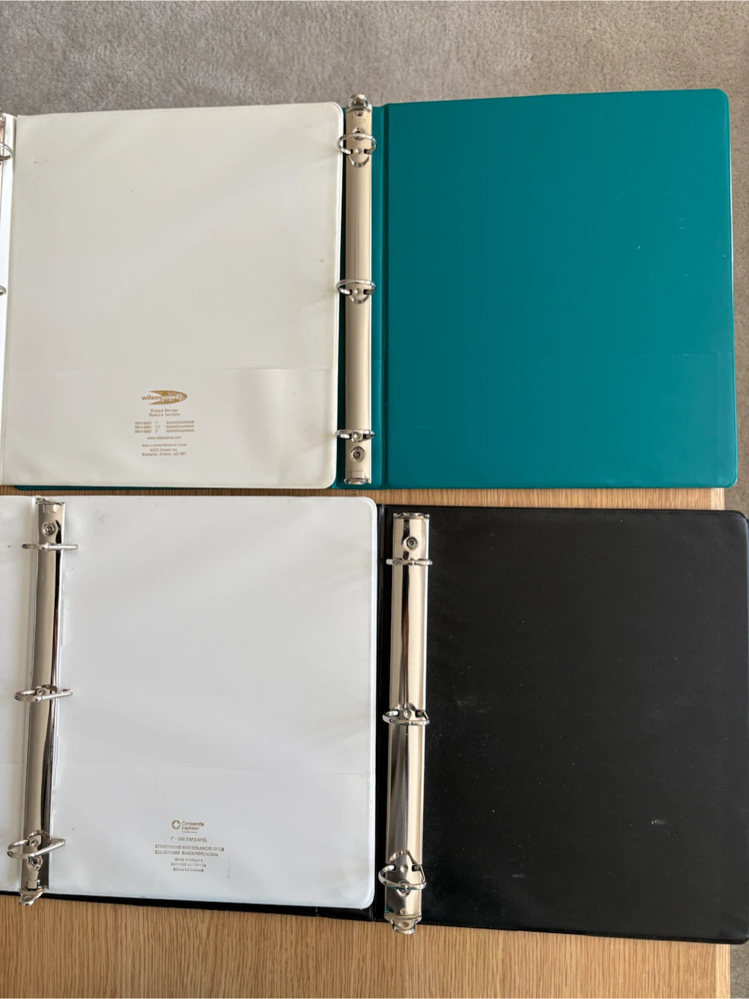 Four 1” 3-ring binders - photo 3