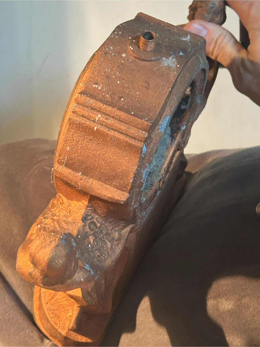 Antique 12” Art Nouveau Cast Metal Clock Case Shell Parts - photo 4