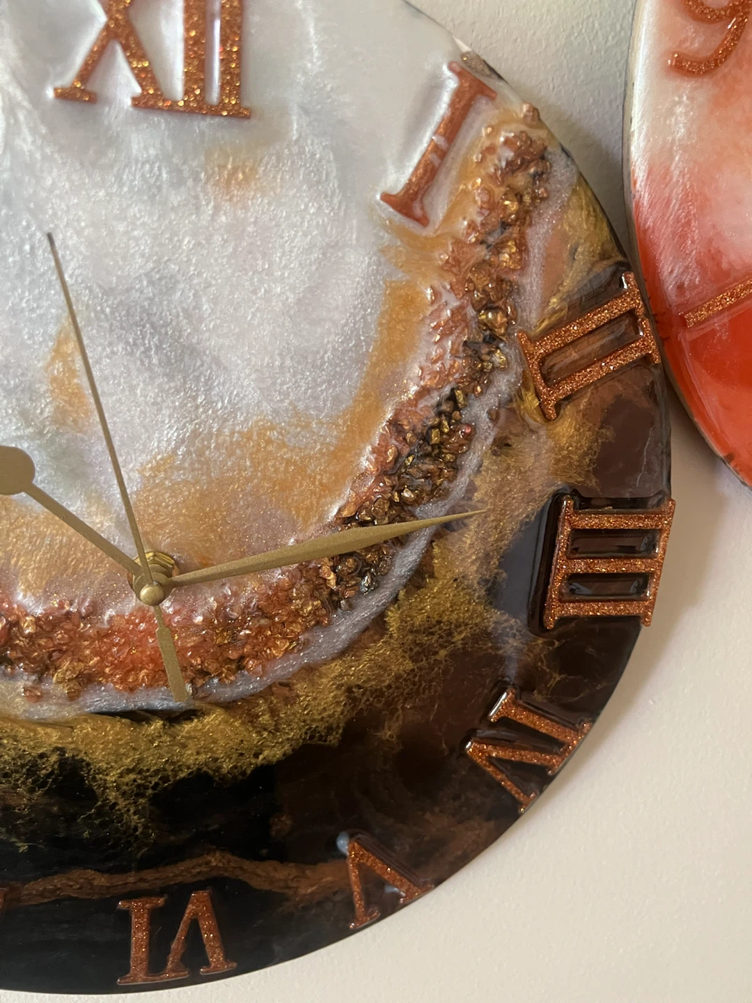 Handmade Resin Wall Clock - photo 4
