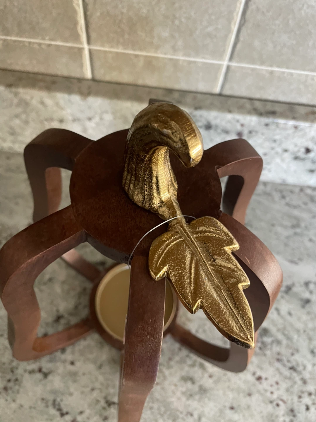 NEW - Celebrate Together Wooden Pillar Candle Holder - photo 4