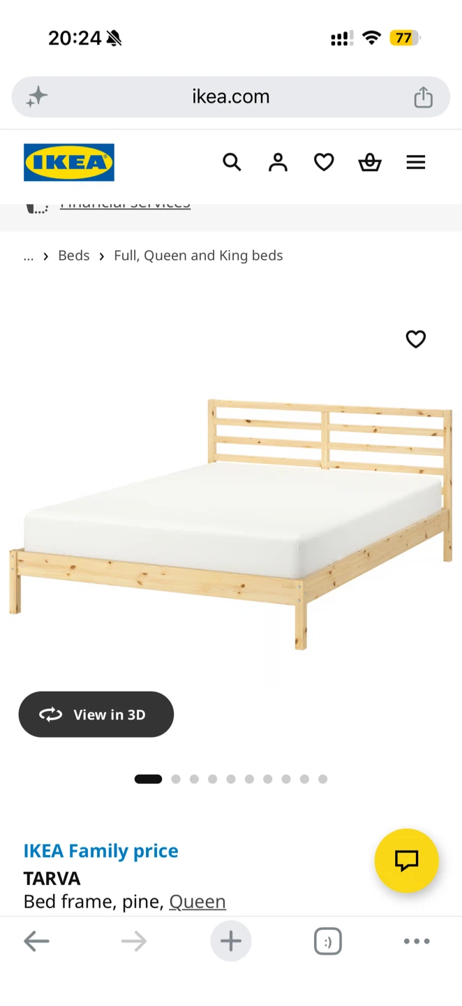 IKEA TARVA Queen Bed Frame with LURÖY Slats - photo 2