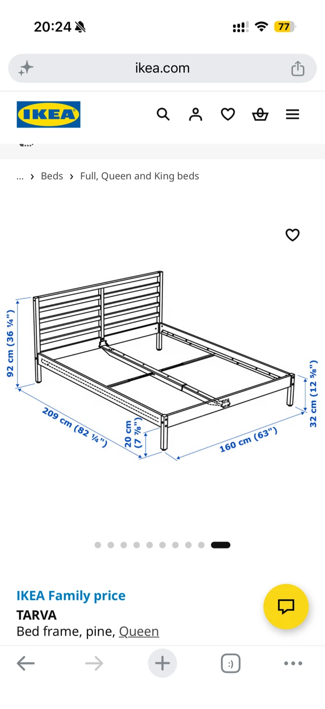 IKEA TARVA Queen Bed Frame with LURÖY Slats - photo 3