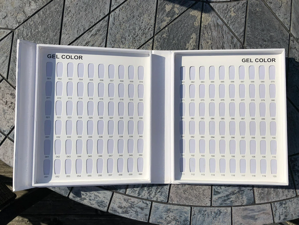 New 120 Gel Nail Polish Color Display Chart Book Card - White - photo 2