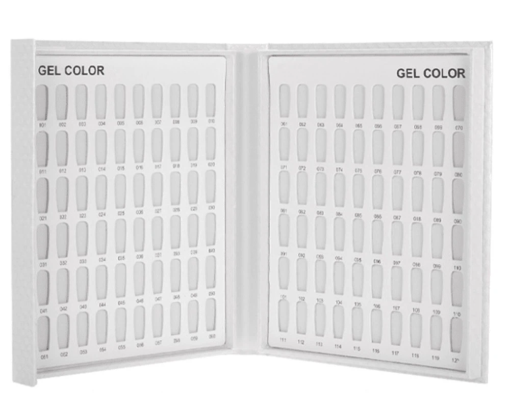 New 120 Gel Nail Polish Color Display Chart Book Card - White - photo 4