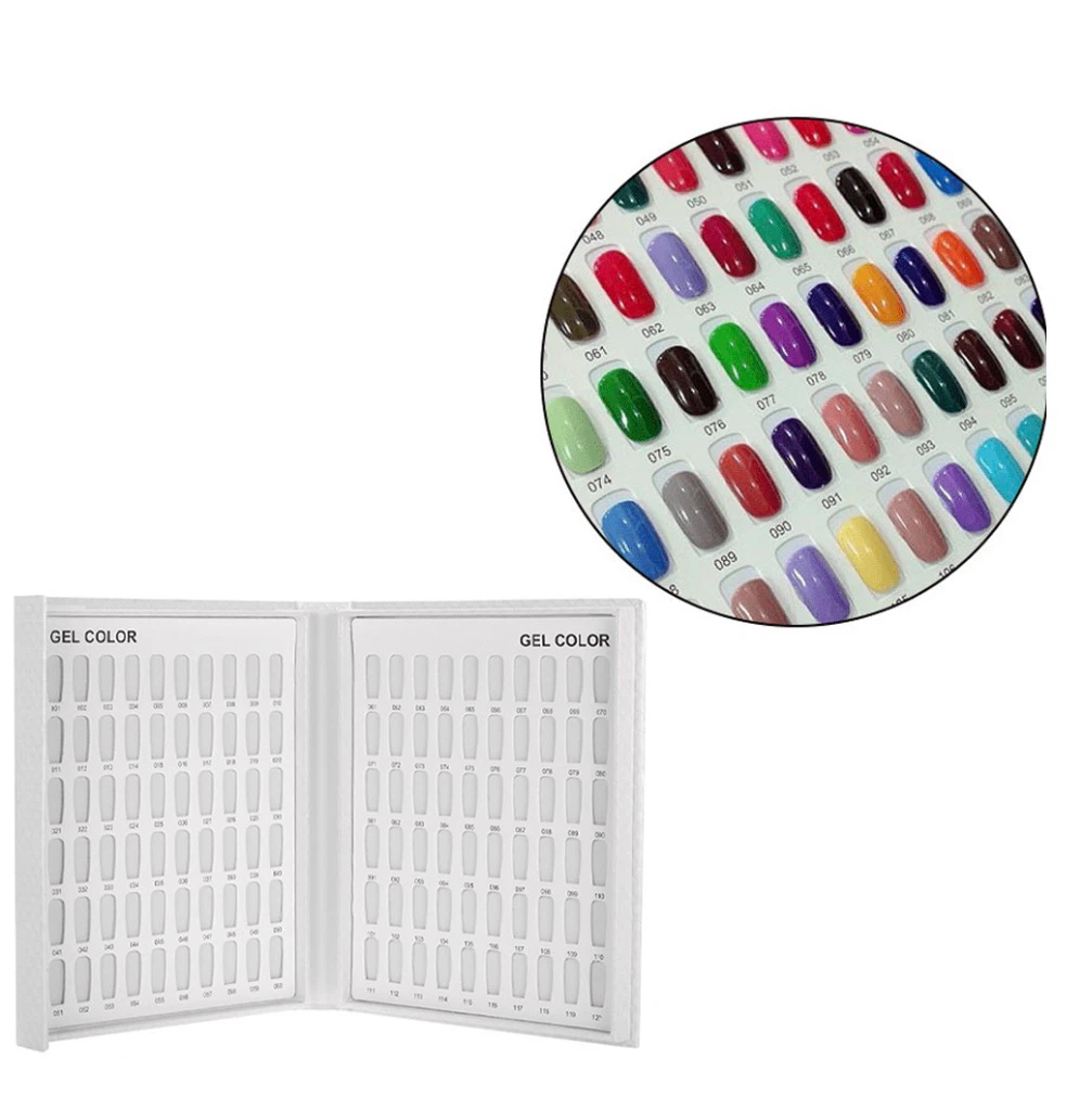 New 120 Gel Nail Polish Color Display Chart Book Card - White - photo 5