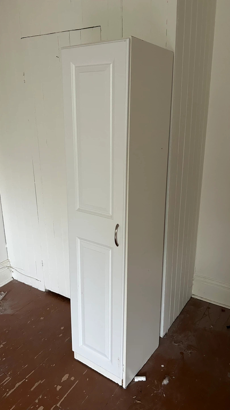 White Storage Cabinet with Shelves