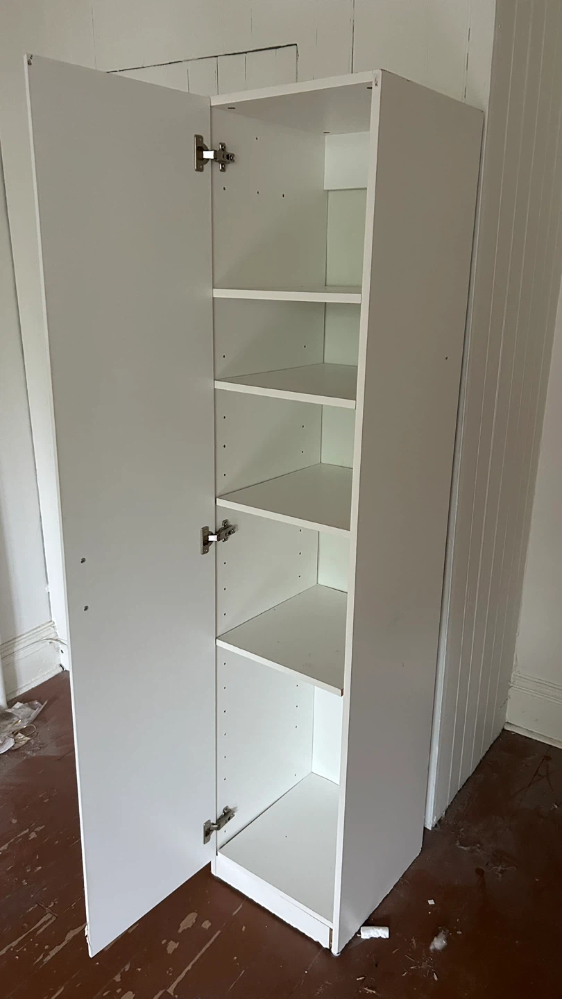 White Storage Cabinet with Shelves - photo 2