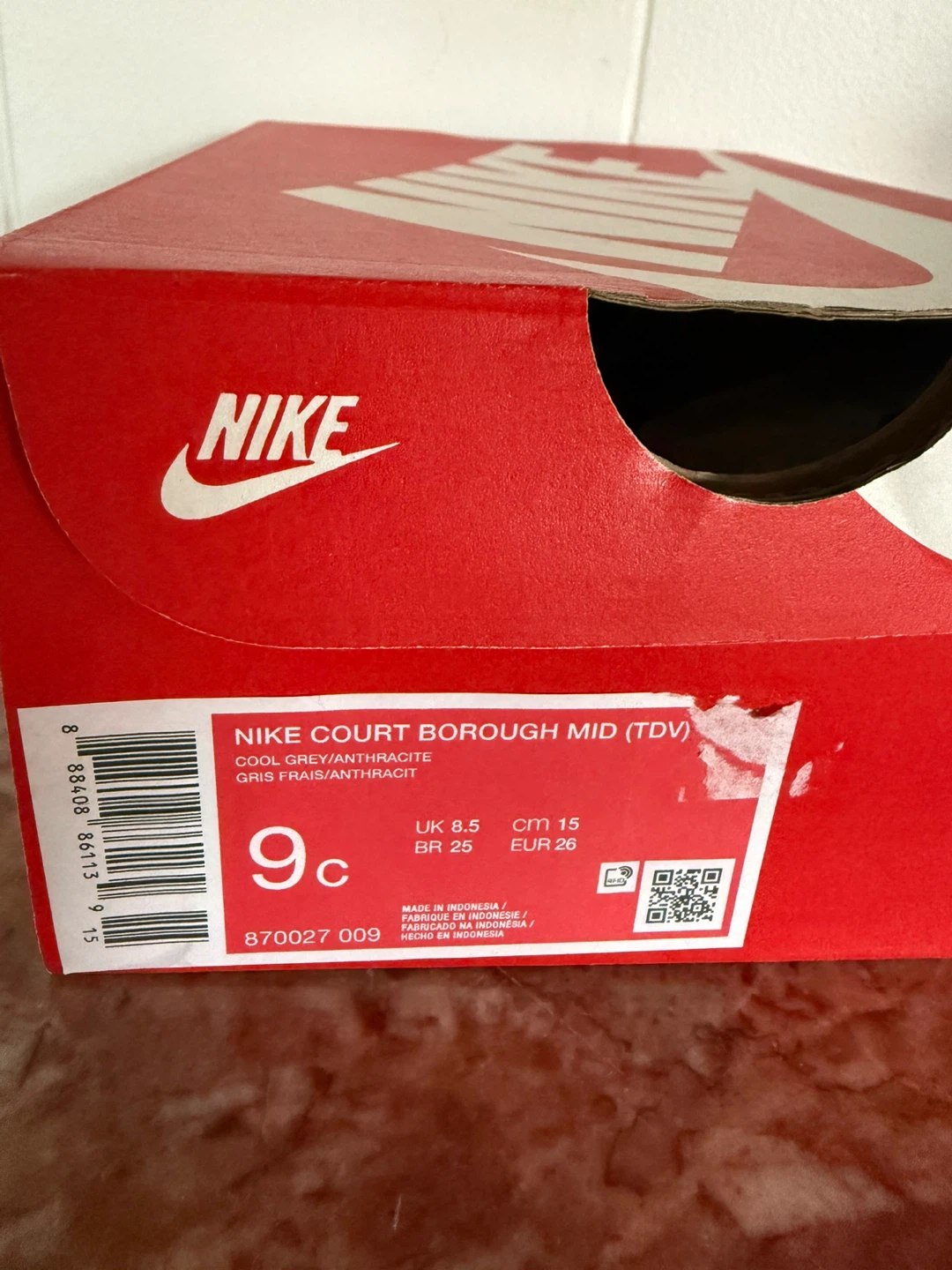 Nike Court Borough Mid Toddler Sneakeds - photo 3