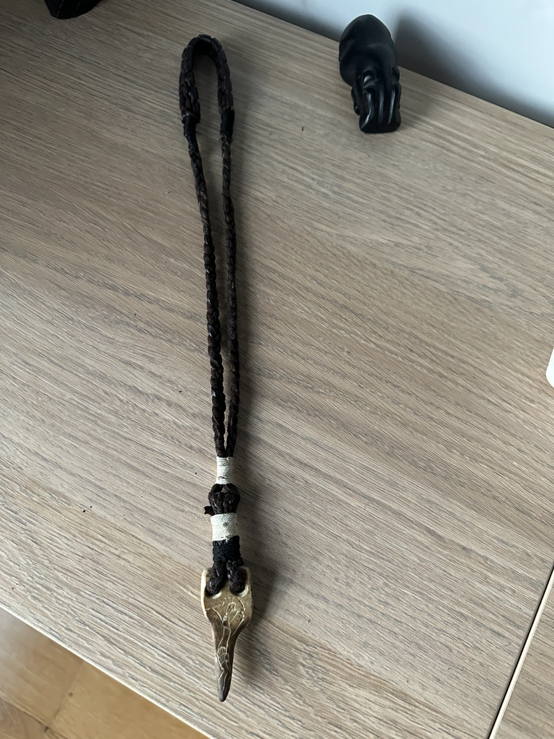 VINTAGE NATIVE SAMI DEER ANTLER NECKLACE INDIGENOUS JEWELLERY - photo 4