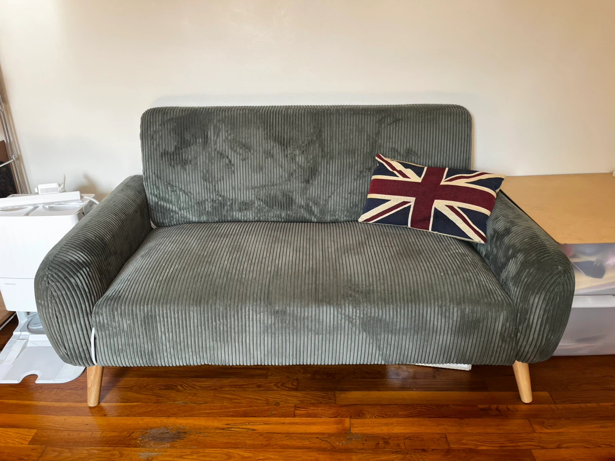 Green loveseat