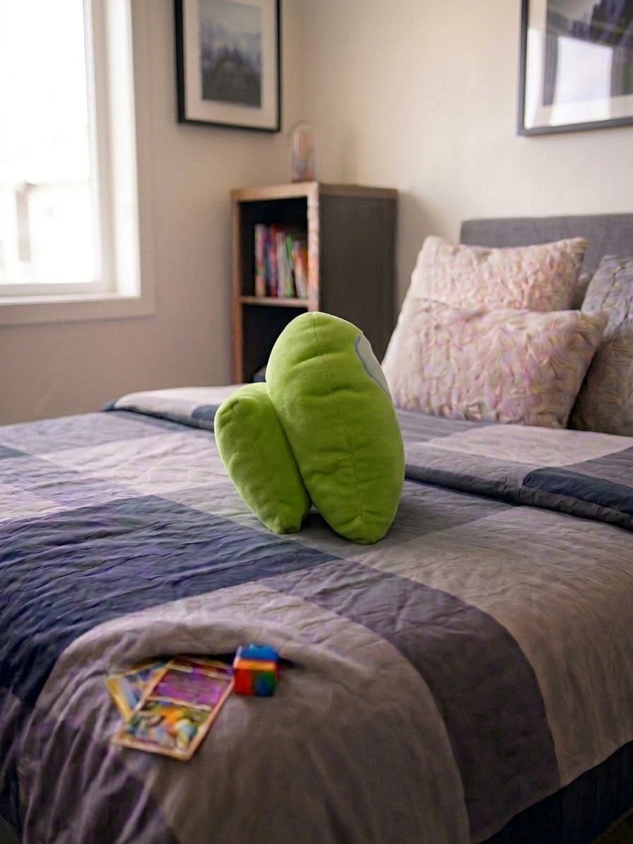Lime Green Among Us Plush Toy - photo 2