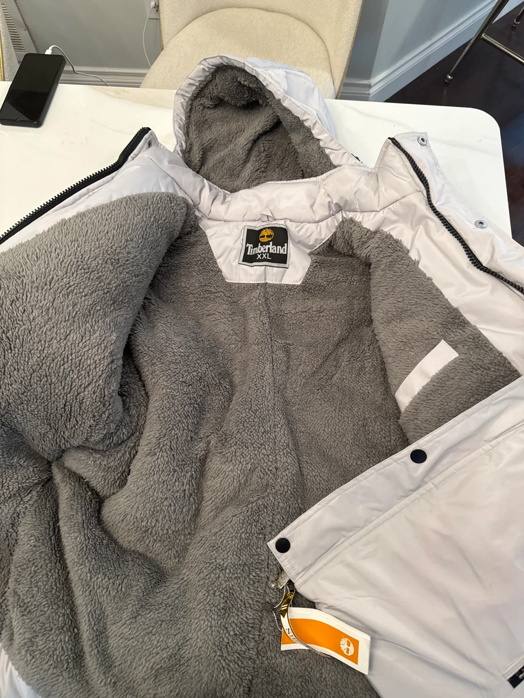 Brand new Original Timberland puffer jacket grey colour size XXL - photo 3
