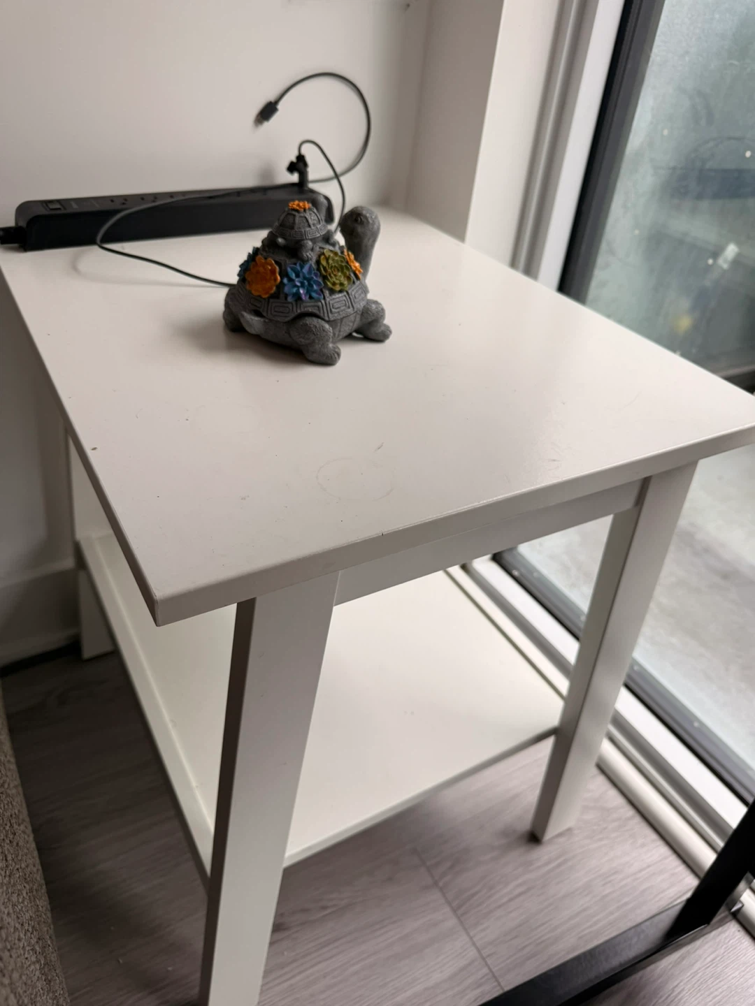 White End Table with Shelf - photo 2