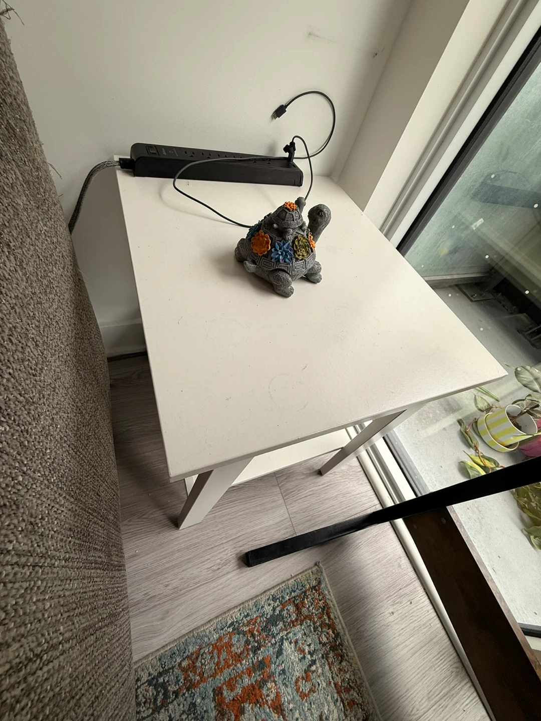White End Table with Shelf - photo 3