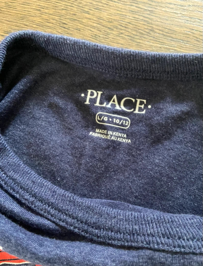 EUC Blue Hockey Goalie “Puck Stops Here” Graphic Tee 10-12 yrs - photo 5