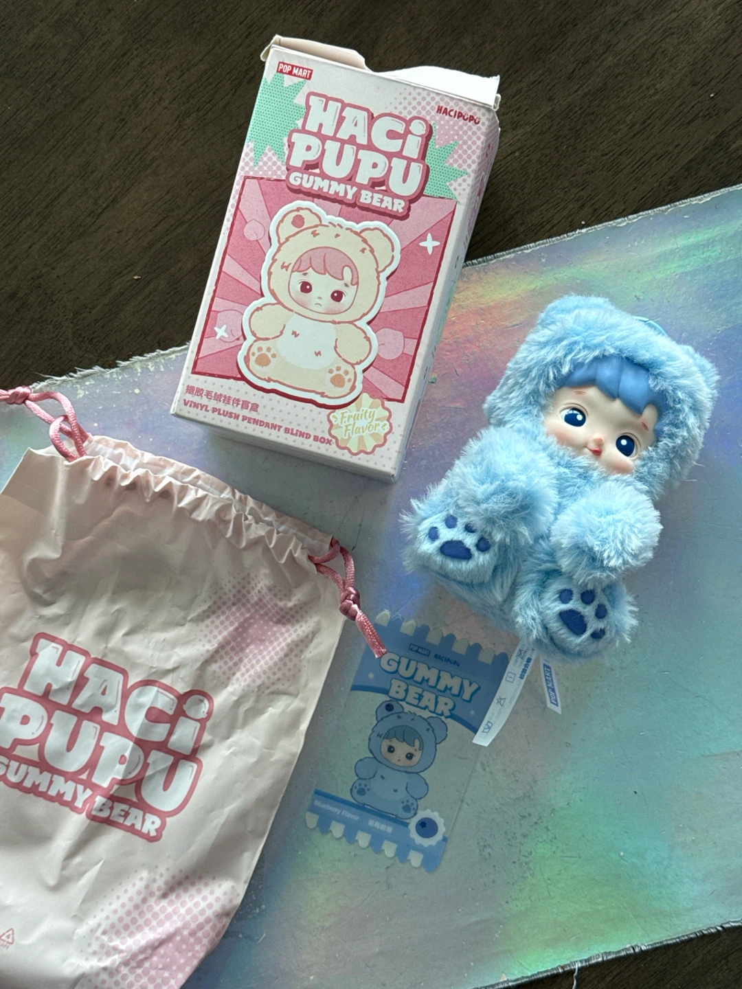 POP MART Hacipupu Gummy Bear Series Blueberry Pendant Bag Charm