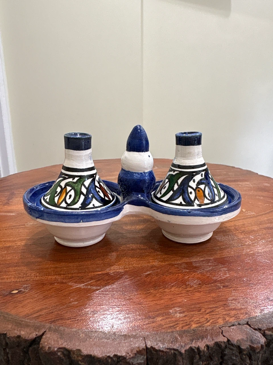 Ceramic Double Dish with Lids