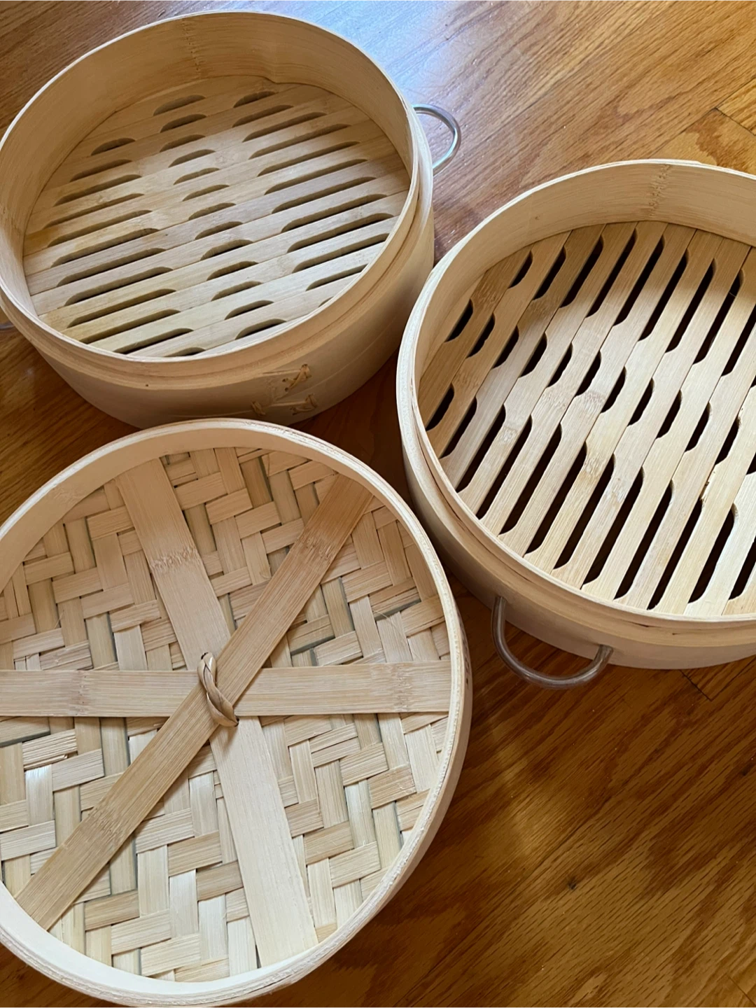 Three Way Cut Bamboo Steamer Set with Liners - photo 3