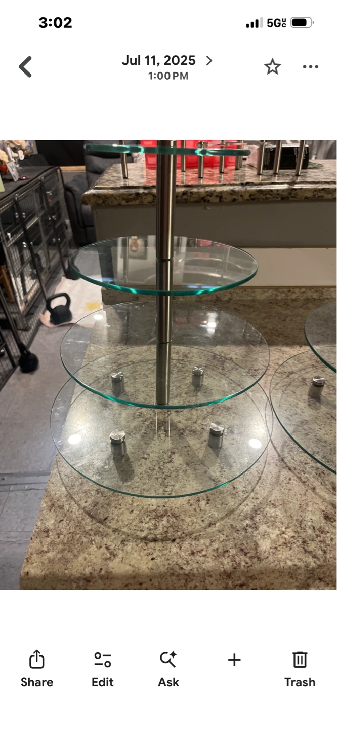 4-Tier Glass Cake Stand