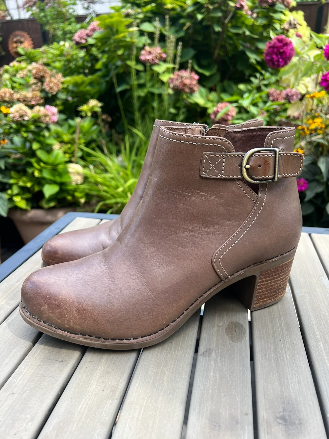 Dansko Brown Leather Ankle Boots Size 40