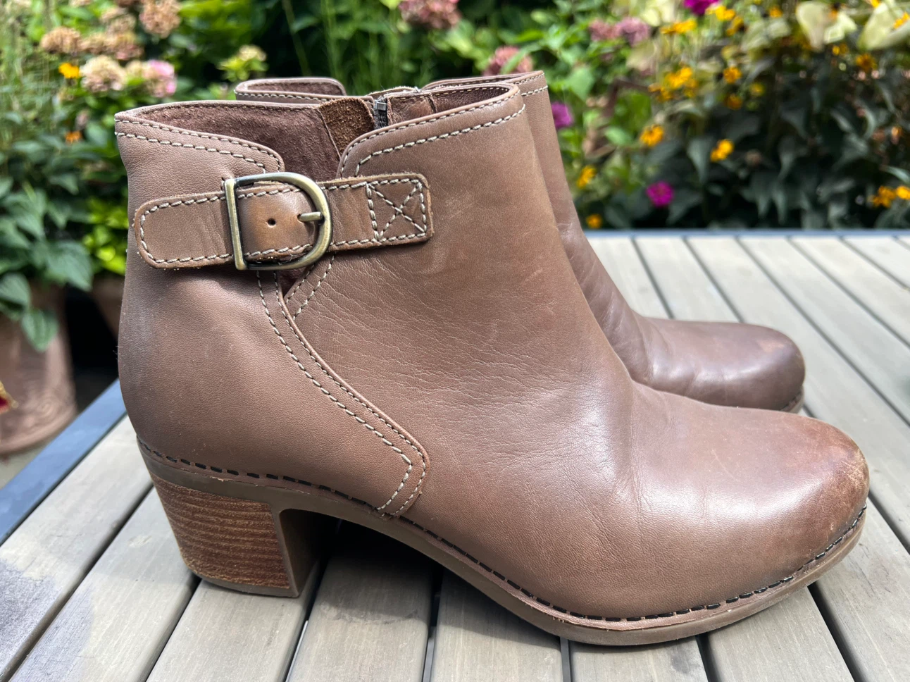 Dansko Brown Leather Ankle Boots Size 40 - photo 3