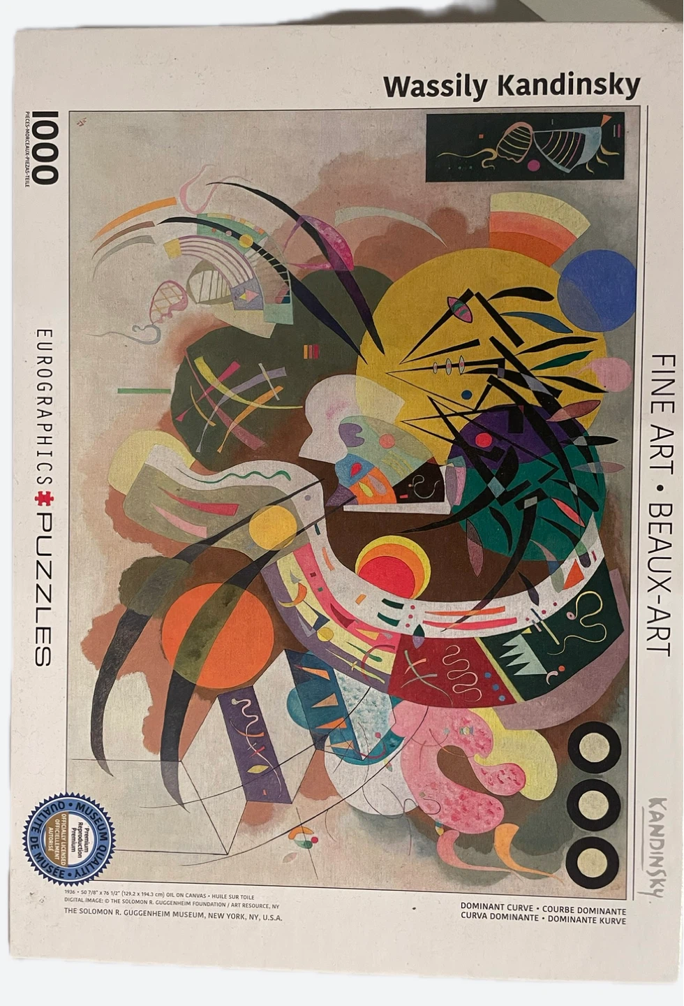 Eurographics Curve Jigsaw Puzzle 1000 Pieces