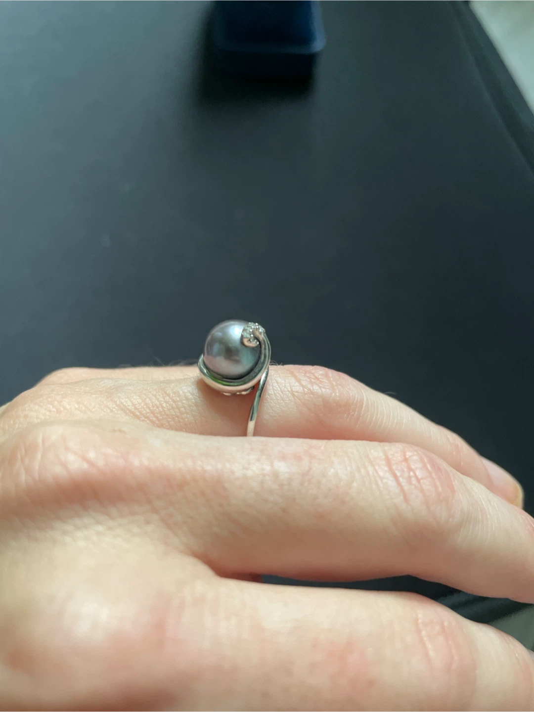 Pearl and 925 Sterling Silver Ring - photo 3