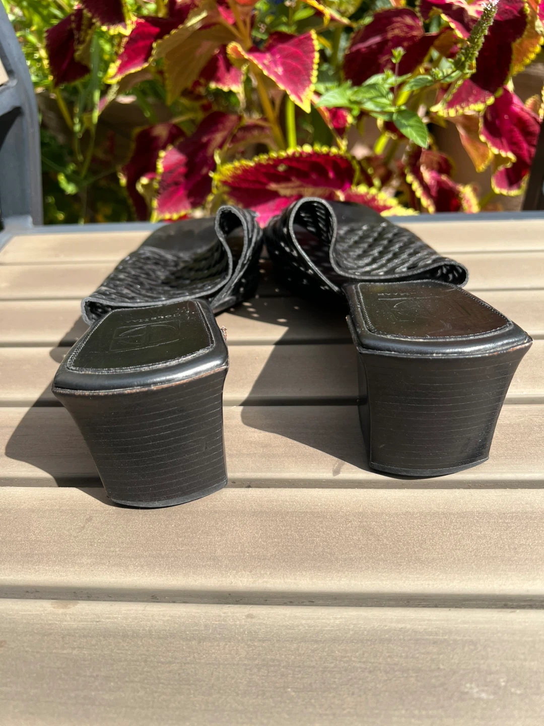 Cole Haan Black Woven Mules Heels Size 8.5 - photo 4