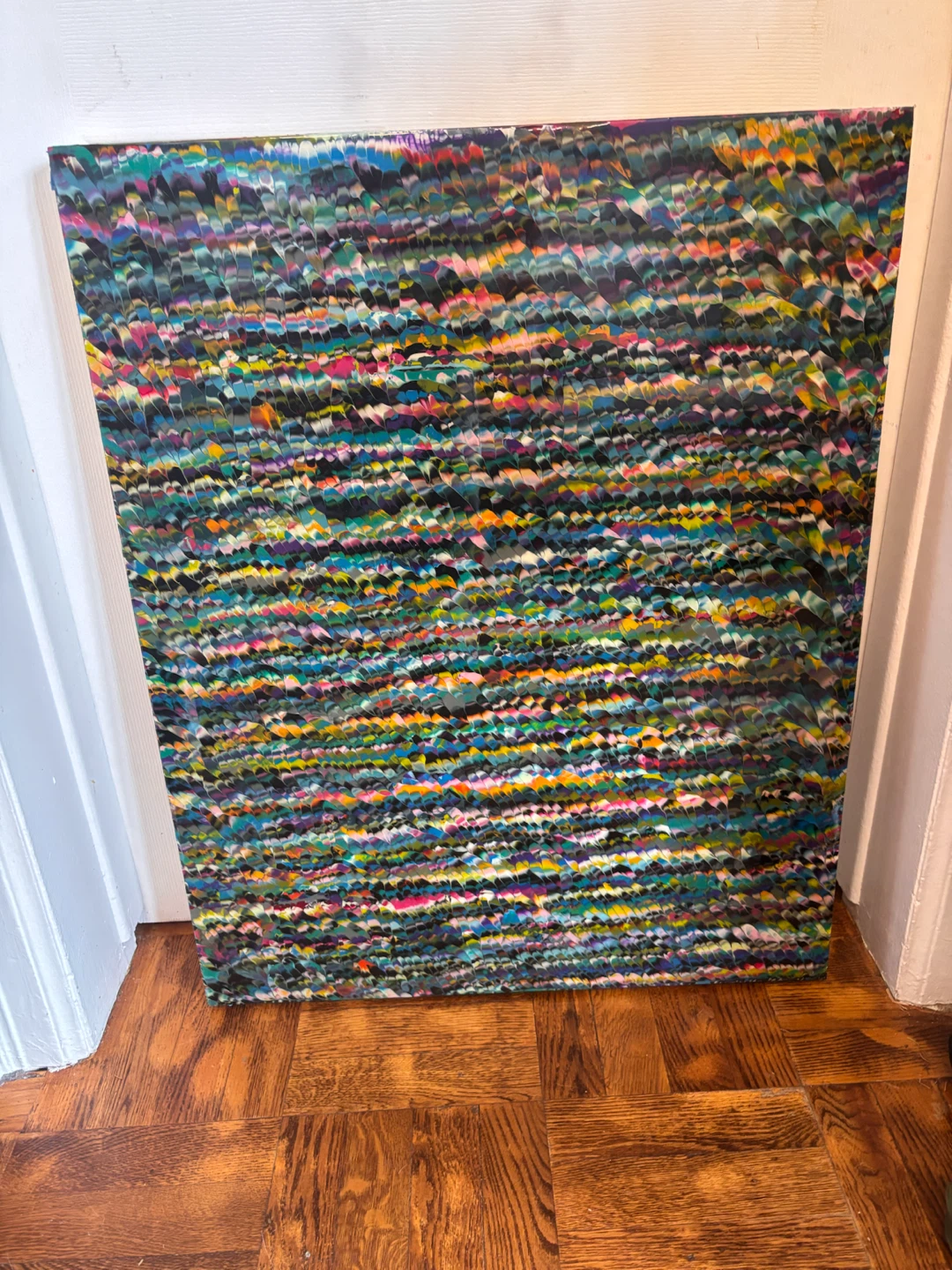 Unique Textured Mixed Media Wall Art Painting 2011