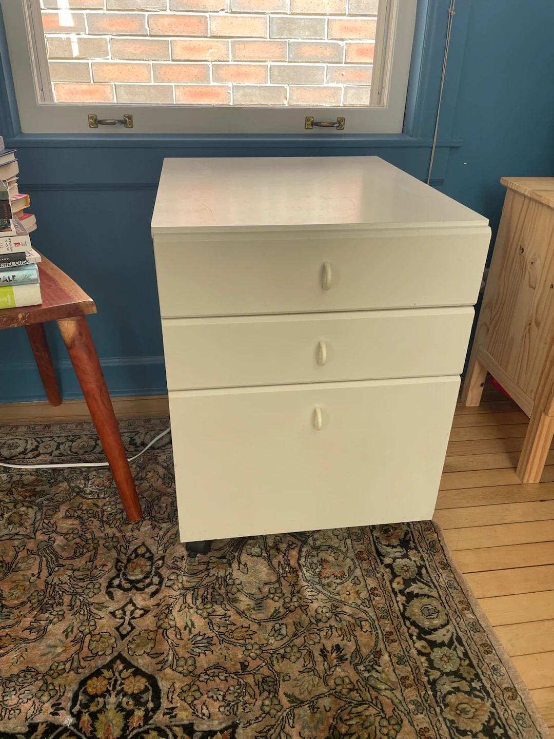 White 3-Drawer Filing Cabinet