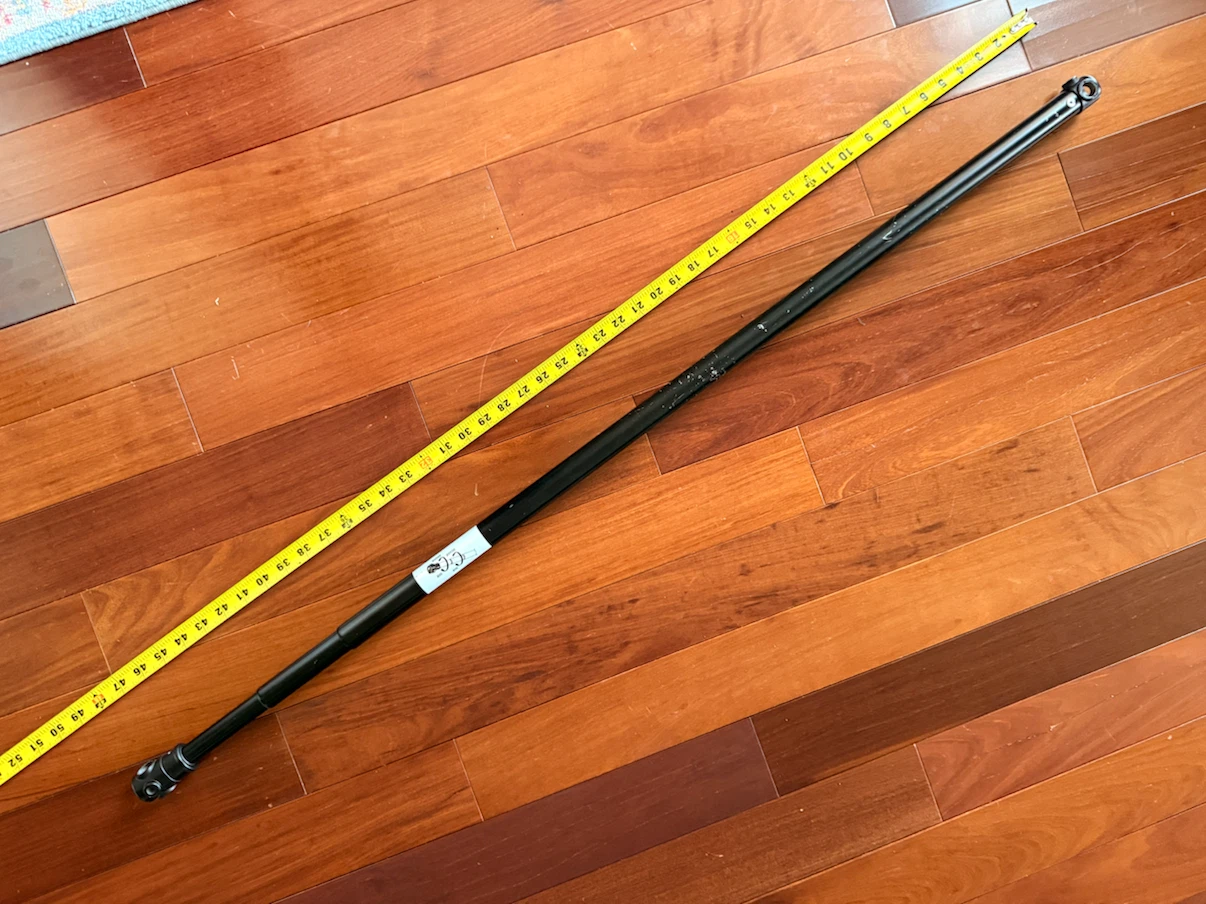 Black telescoping pole