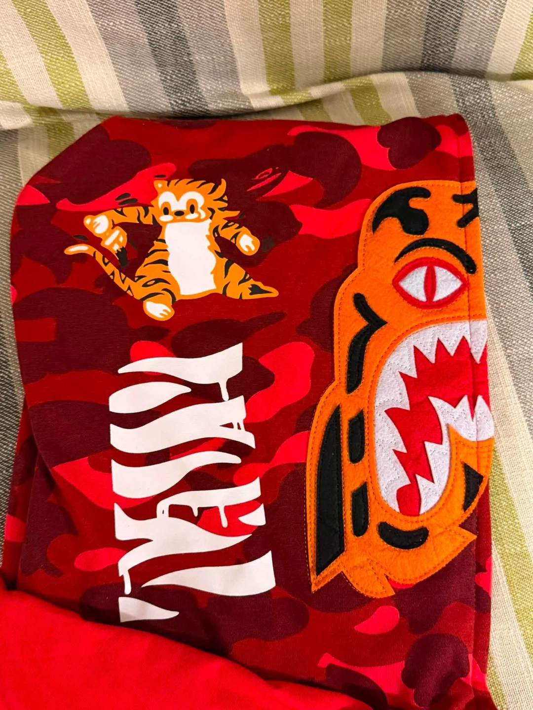 BAPE Red Camo Shark Full Zip Hoodie - photo 3