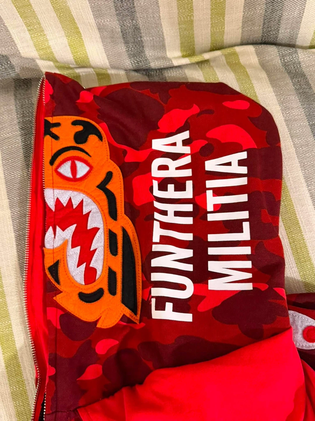 BAPE Red Camo Shark Full Zip Hoodie - photo 4