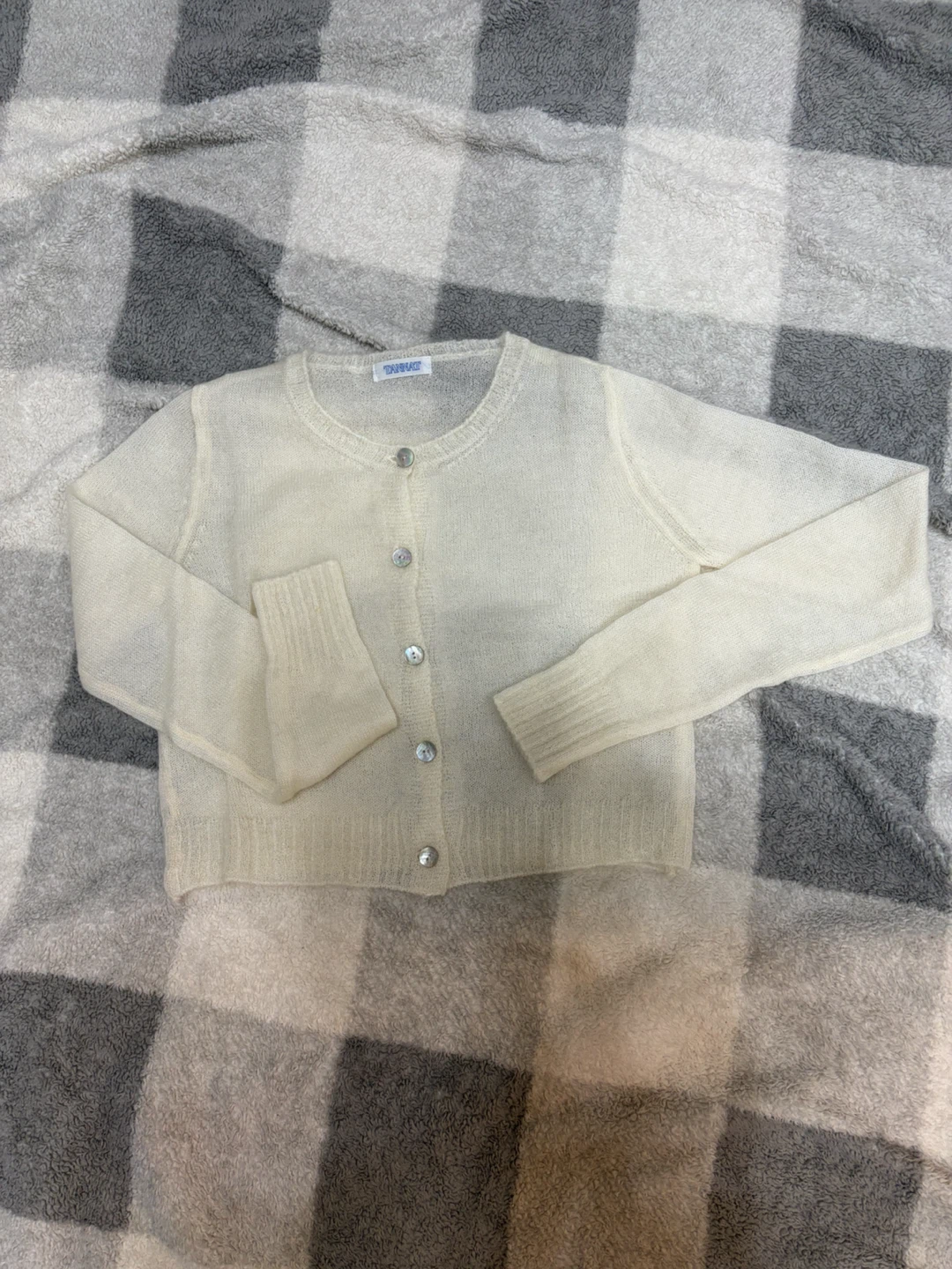 Cream Lightweight Knit Cardigan - photo 2