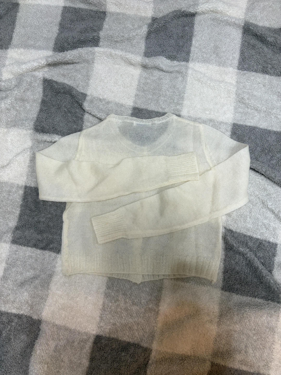 Cream Lightweight Knit Cardigan - photo 3