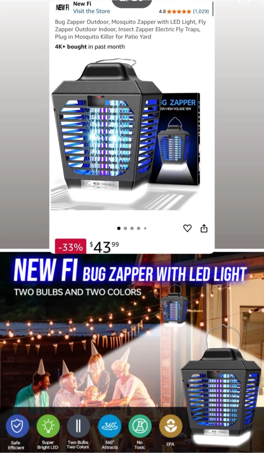 Bug Zapper with LED Light - photo 4