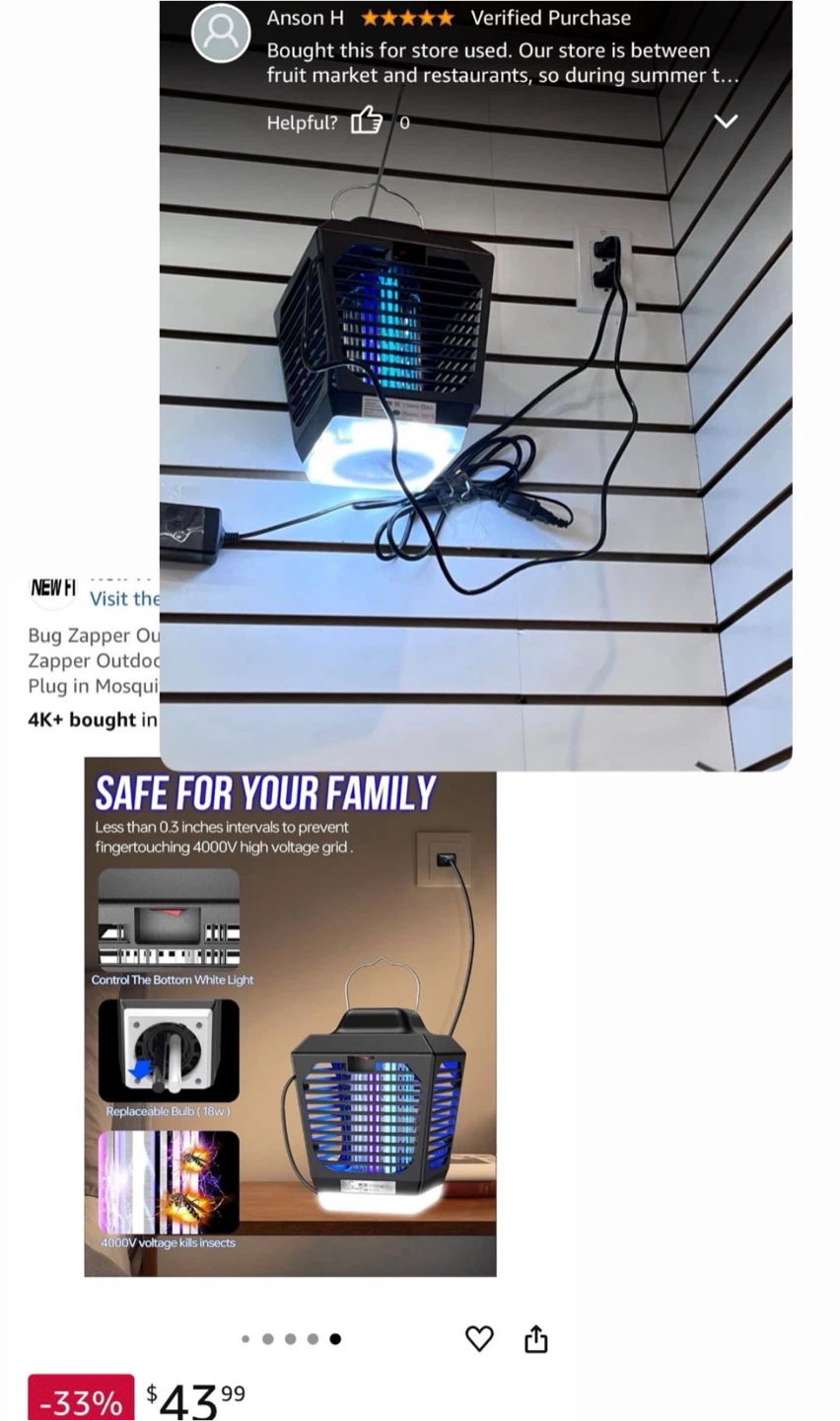 Bug Zapper with LED Light - photo 5